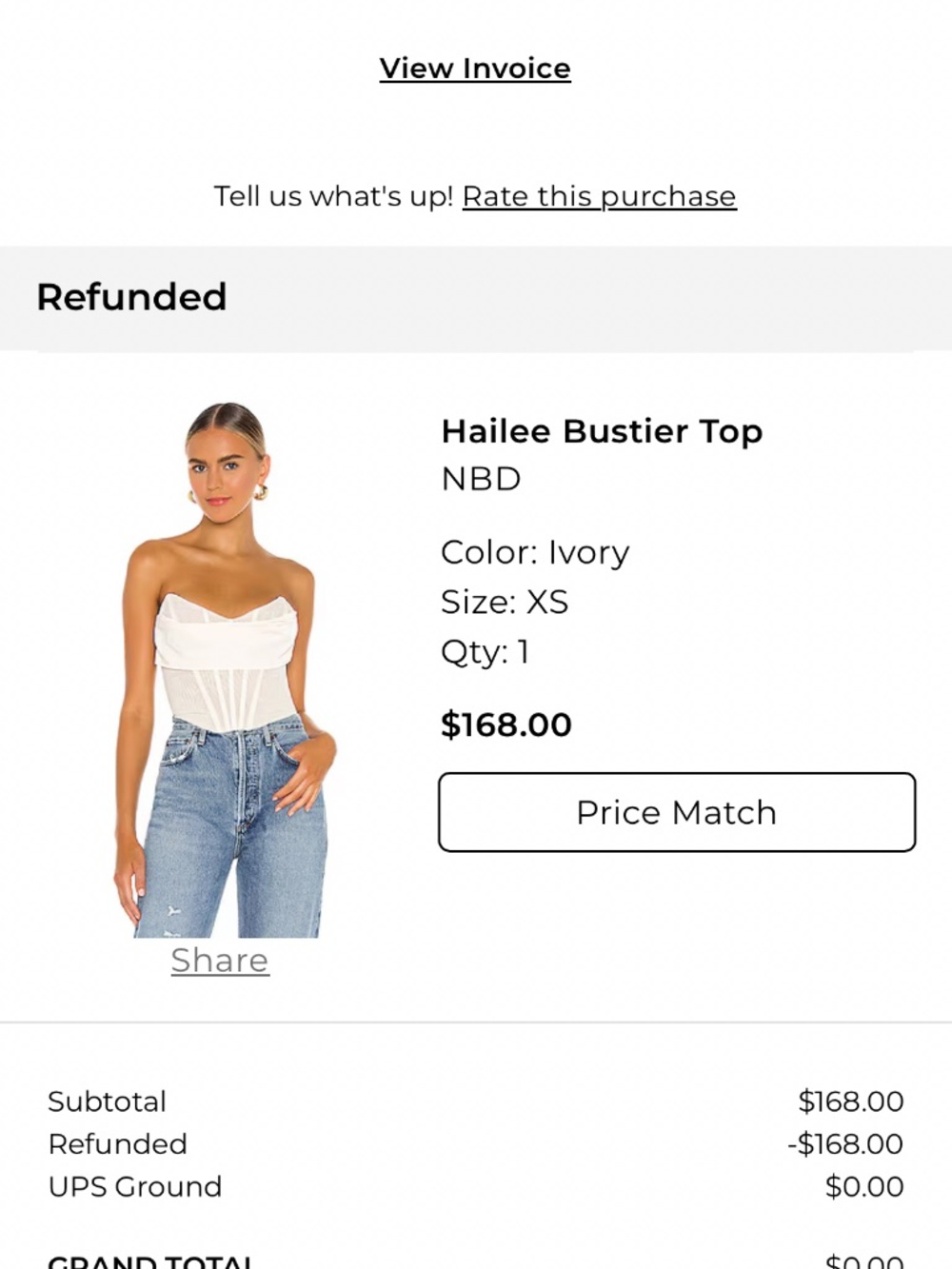 NBD Hailee Bustier Top in Ivory - Picture 2 of 4